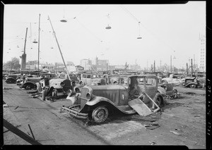 Pierce-Arrow cars at auto show, Southern California, 1929