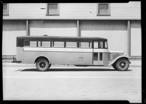 Elwood Union High School bus, Southern California, 1932