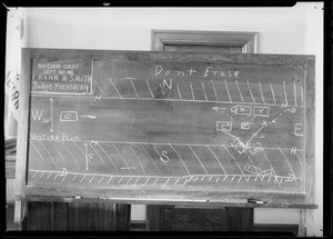 Blackboard at Superior Court Department 46, Southern California, 1932