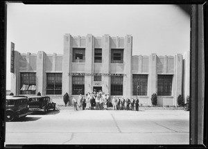 Exterior of building, Fluor Battery Co., Southern California, 1933