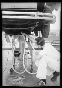 Oil flushing machine, Southern California, 1934