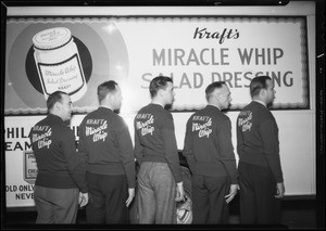 Bowling team and their new sweaters, Southern California, 1935