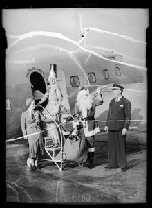 Santa Claus at United Airport, Burbank, CA, 1935