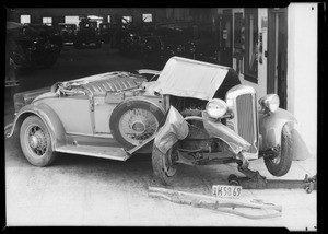 Wrecked Chrysler, Southern California, 1933