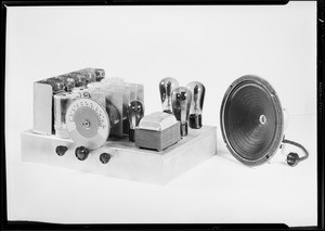 Chassis and midget model radio, Southern California, 1931