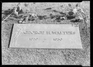 Grave marker, Southern California, 1932