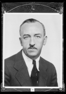 Portrait of man, Walker Department Store, Southern California, 1934