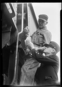 Engineer & conductor, Southern California, 1931