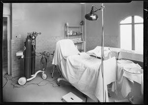 Surgical room at Hollywood hospital, Southern California, 1931