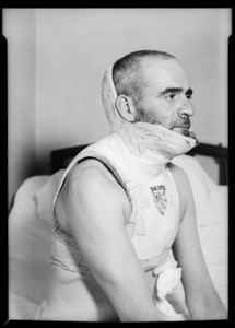 Mr. Miller in plaster cast, Southern California, 1933