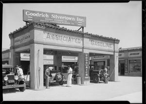 Service station at 4th Avenue & West Washington Boulevard, Los Angeles, CA, 1930