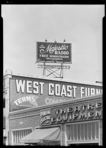 Radio signs, Southern California, 1928