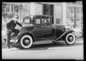 Publicity on new tires, Southern California, 1932