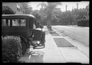 Car in driveway, 1862 West 24th Street, Los Angeles, California, 1932