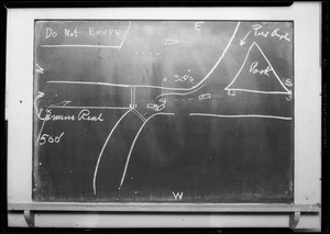 Blackboard intersection, Hermosa Beach--Olsen-Sallender vs. Horton, Henry S. Perrin, assured, Southern California, 1934