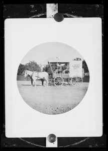 Old horse & wagon photo, Southern California, 1935