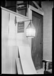 Lamp for composite, Green Lantern Soda Fountains, Southern California, 1929