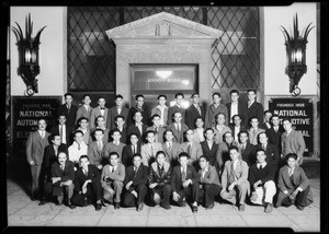 Spanish students, National Automotive School, Southern California, 1930