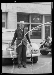 Mr. Jenkins of Gordan Jenkins Paper Company and Group of drivers at Transit Mixed Concrete Company, Southern California, 1936