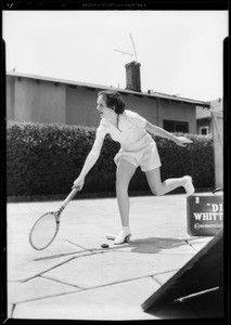 Tennis player, Southern California, 1933