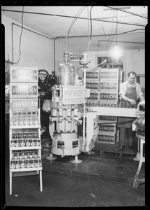 Jinricky bottling machine, Southern California, 1934