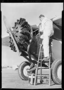 Airplane oil at Grand Central Airport, Glendale, CA, 1931