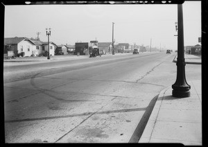 Ford coupe & intersection of 9th Street and Record Street, assured D.C. Williams, File #3050, Southern California, 1932