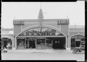 Al Monroe Tire Store, Southern California, 1925