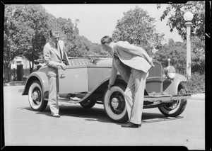 Plymouth with 17 inch Dayton tires, Southern California, 1931