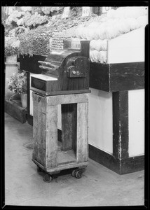 Aisle and dolly in Grand Central Market, 317 South Broadway, Los Angeles, CA, 1932