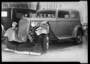 Plymouth sedan, Mrs. Newcomb, owner, Southern California, 1934