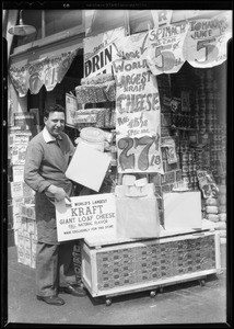 World's largest cheese, 1569 West Sunset Boulevard, Los Angeles, CA, 1933