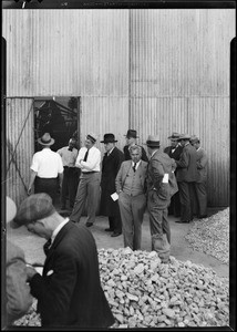 Test on rock crushing machine, Baash - Ross Tool Co., Southern California, 1930