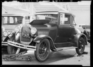 Wrecked Ford, H.E. Stillwell, owner, Southern California, 1931