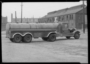 B. J. tractor type truck and trailer, Southern California, 1931