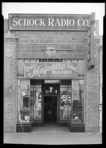 Store exterior, Schock Radio Co., 2424 West Washington Boulevard, Los Angeles, CA, 1930