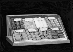 Display case, Jaffe Candy Co., Southern California, 1934