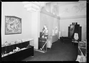 Interior & exterior, Beevan's lingerie shop, Southern California, 1929