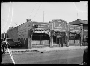 Exterior of building at 1224 South Wall Street, Los Angeles, CA, 1935
