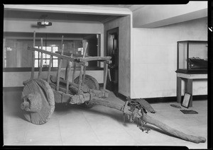 Velie car & ox cart, with shock absorber, Southern California, 1926