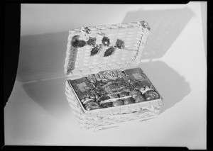 Basket of candied fruits, Southern California, 1931