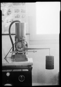 Test scale & brake tester, Pennzoil Laboratories, Southern California, 1932