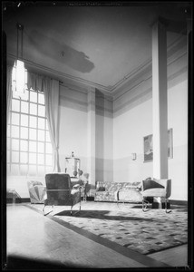 Lobby of Hollywood school, Woodbury Business College, Los Angeles, CA, 1932