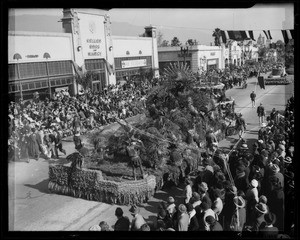 Float in Rose Parade, Pasadena, CA, 1936