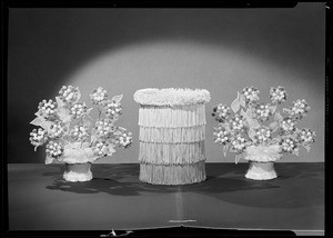 Flowers in pots & baskets, Southern California, 1940