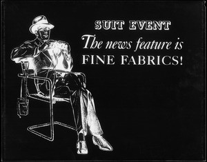 Suit event advertisement, Southern California, 1934