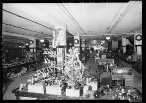 Christmas interiors of store, Toyland, Broadway Department Store, Los Angeles, CA, 1925