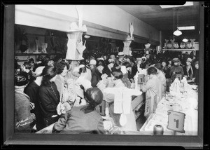 Crowd in basement, Southern California, 1932