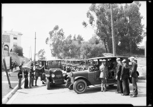 Taxi mobilization, Southern California, 1925