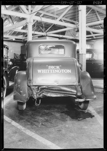 Ford coupe wreck, Southern California, 1934